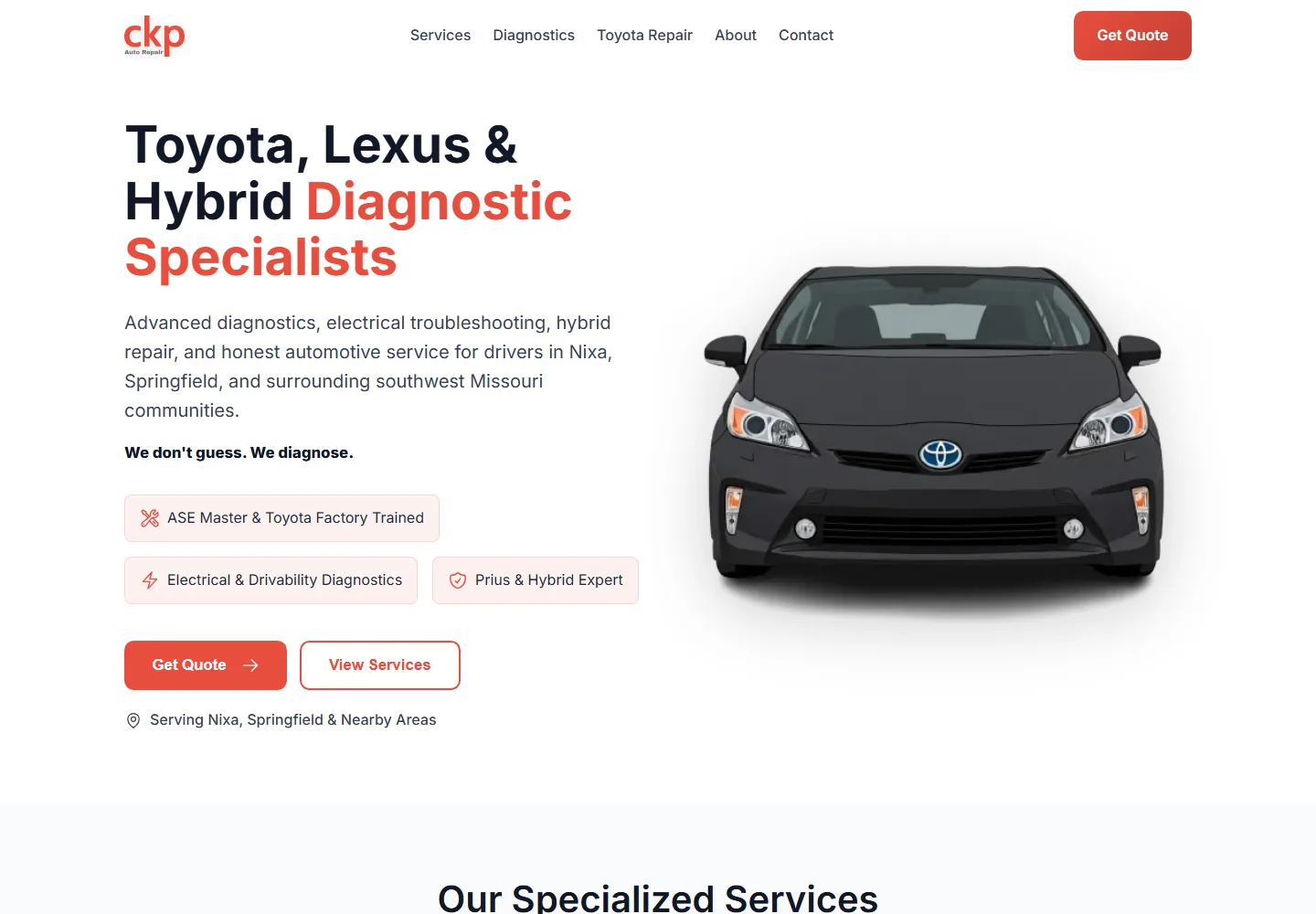 CKP Auto Repair project cover