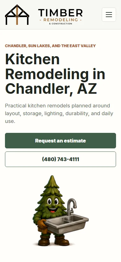 Timber Remodeling & Construction Kitchen Remodeling mobile screenshot